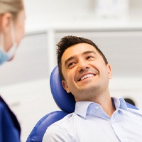 A man talking to his dentist